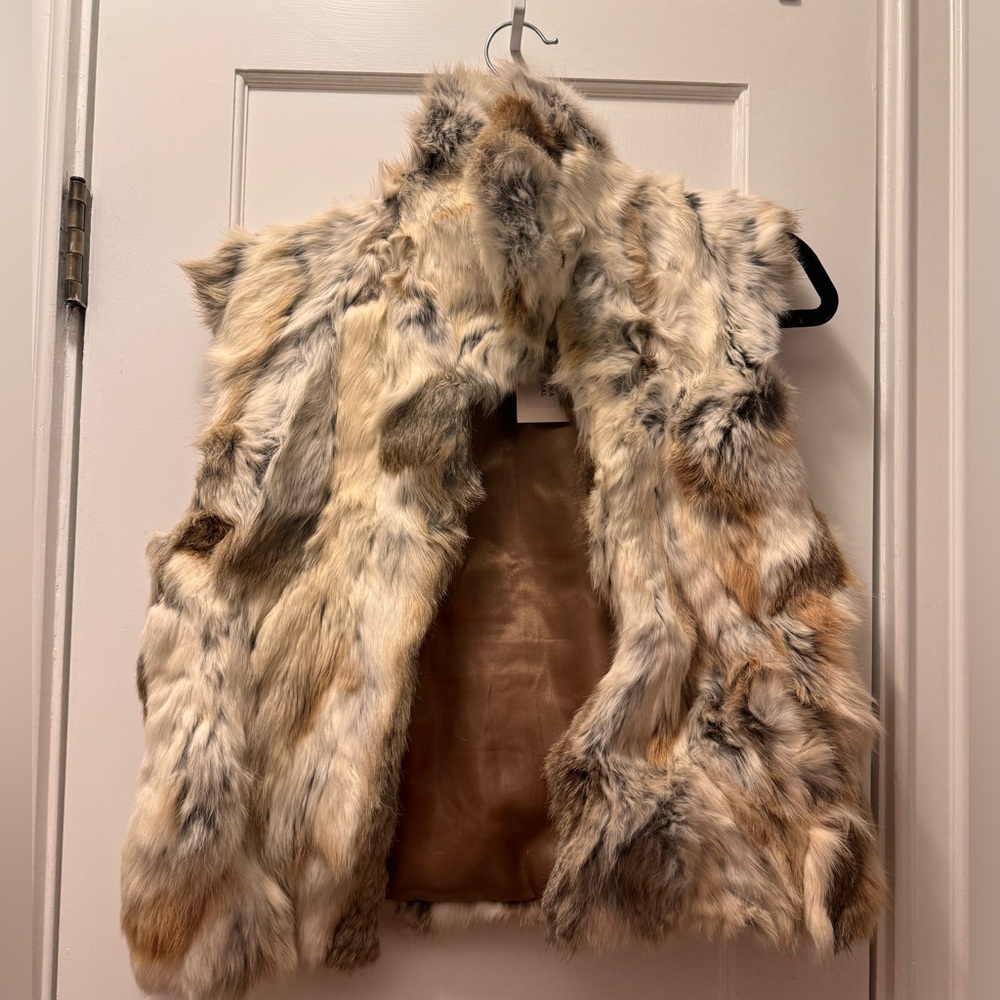 NWT Adrienne Landau Fur Vest